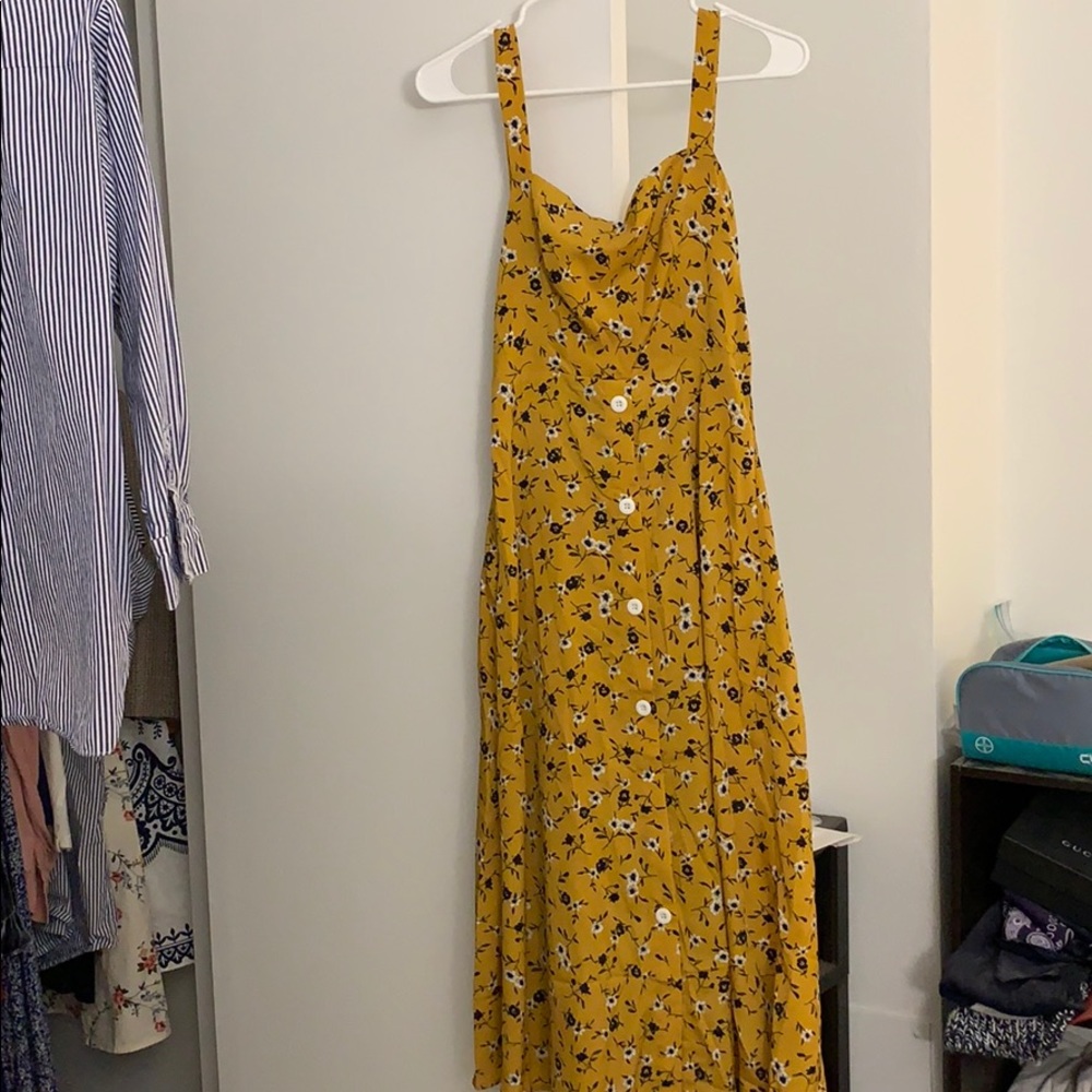 Yellow floral dress